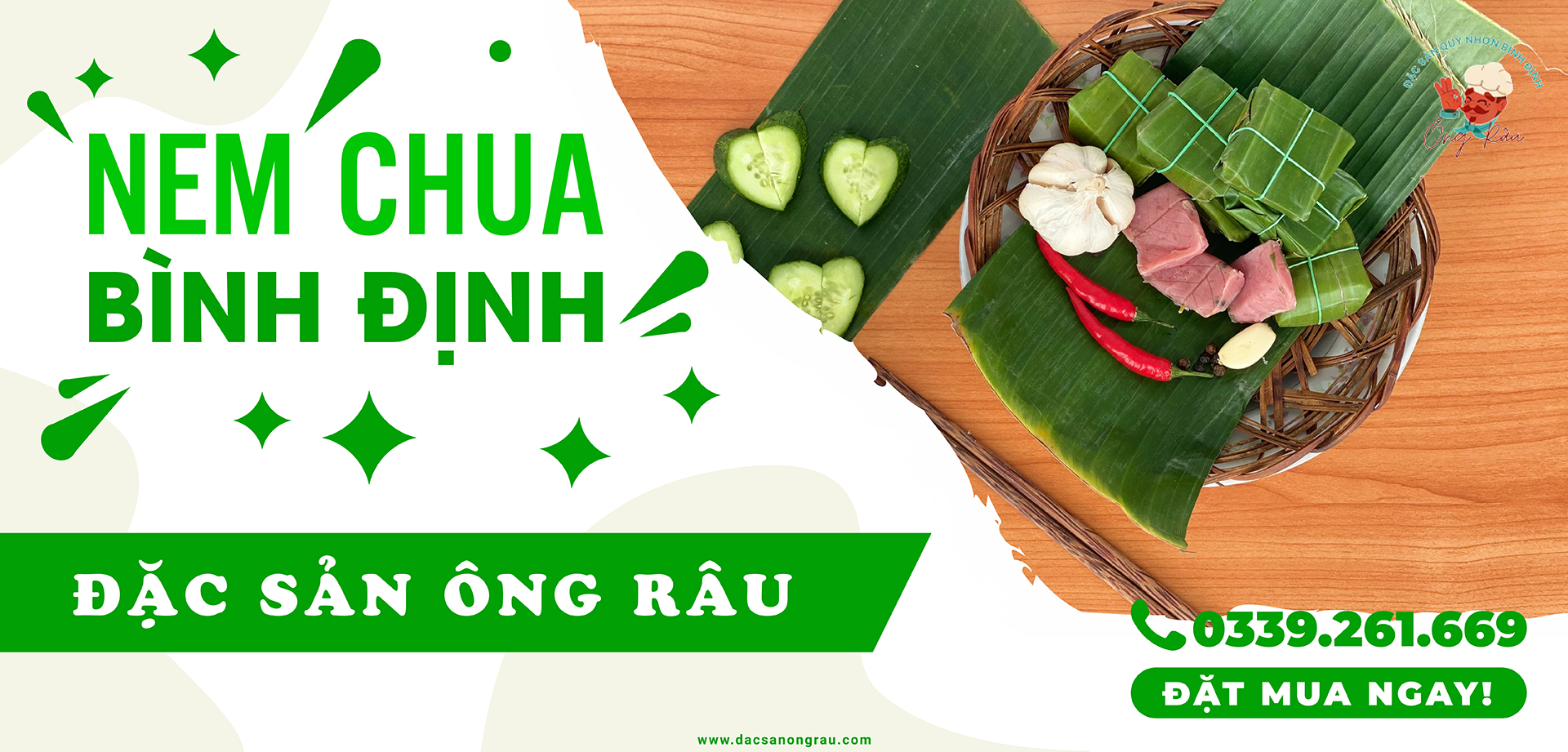 Nem chua Bình Định - Đặc sản Ông Râu